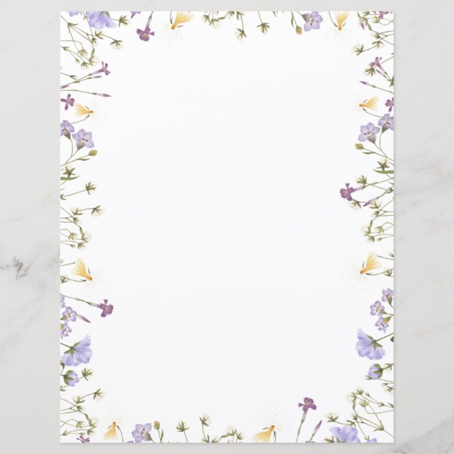 Spring Florals Paper Sheet (Front)