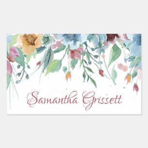 Spring Florals Rectangular Sticker