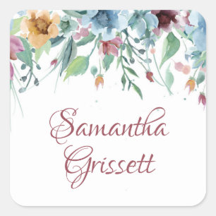 Spring Florals Square Sticker