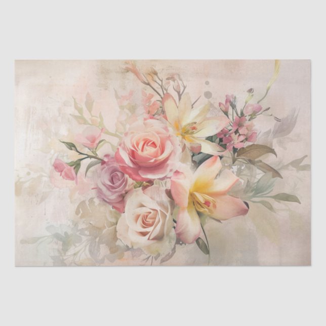 Spring Florals Vintage Mother's Day Tissue Paper (Front)