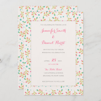 Spring Florals Wedding Invitation