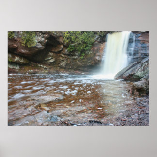 Spring Flow at Hungarian Falls – Upper Peninsula Poster