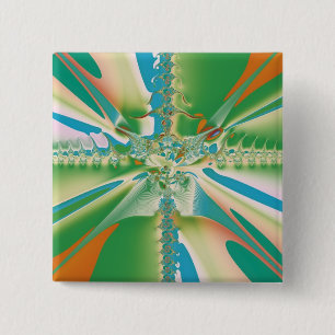 Spring Flower 15 Cm Square Badge