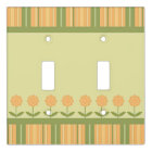 Spring Flower and Stripes Light Switch Cover