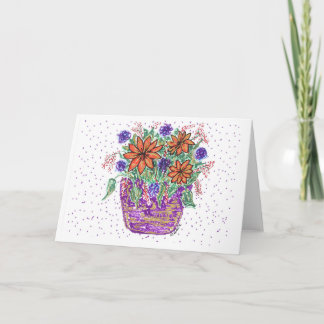 Spring Flower Basket Card