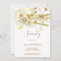 Spring Flower & Beads Decorative 70th Birthday