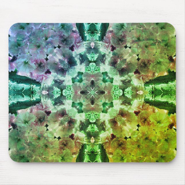 Spring Flower Blossoms Abstract Floral Art Mouse Mat (Front)
