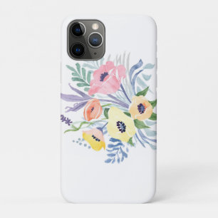 Spring Flower Bouquet   Custom Text Luggage Tag iPhone 11 Pro Case