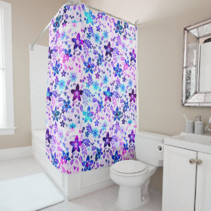 Spring Flower Bouquet - Edelweiss Flower Geometric Shower Curtain