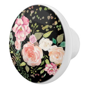 spring flower ceramic knob