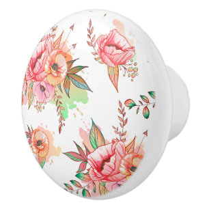 spring Flower Ceramic Knob