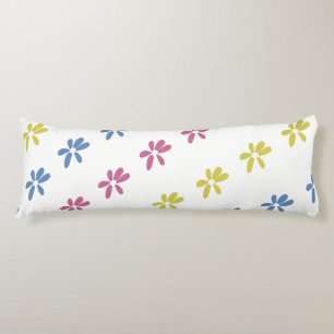Spring Flower Colourful Pink Blue Yellow Body Cushion