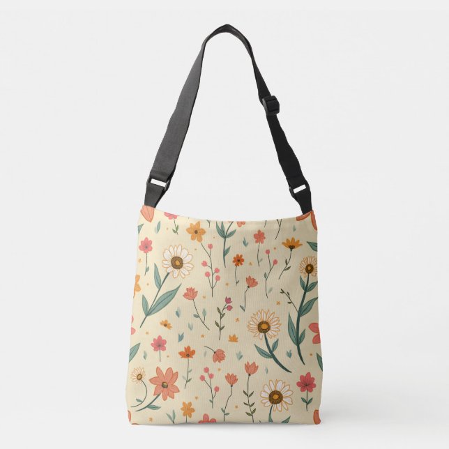 Spring Flower Crossbody Bag (Front)