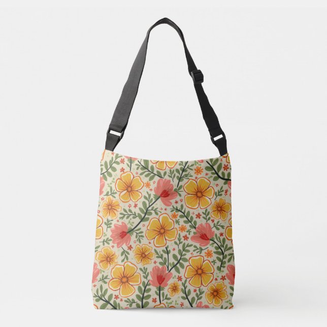 Spring Flower Crossbody Bag (Front)