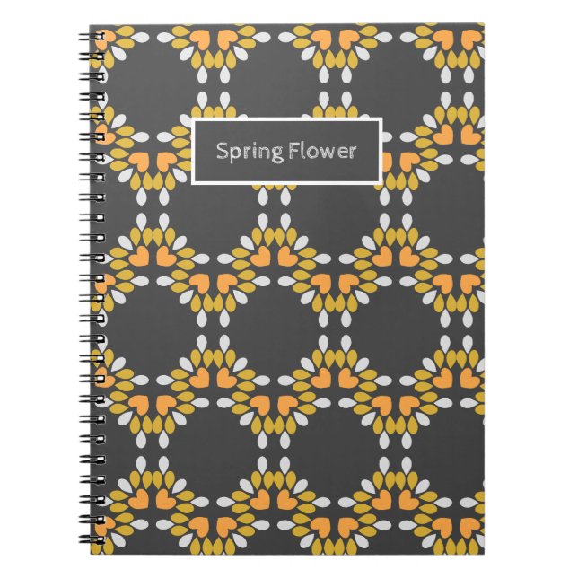 spring flower floral pattern notebook (Front)
