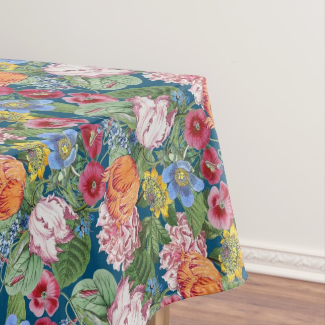 Spring Flower Garden Pattern Tablecloth (In Situ)