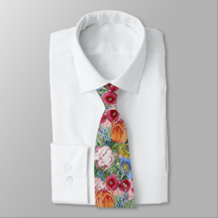 Spring Flower Garden Pattern Tie