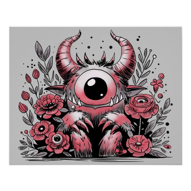 Spring Flower Monster Poster (Front)