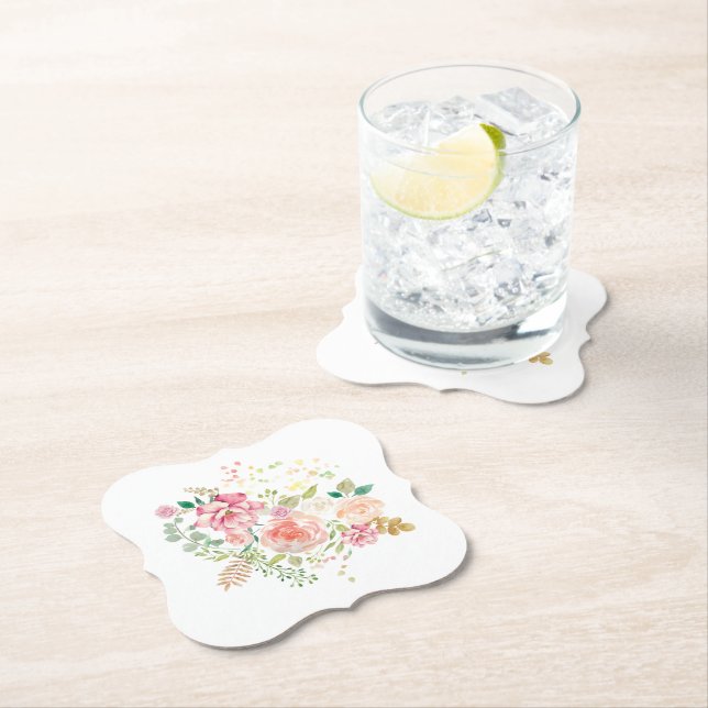 spring flower paper coaster (Insitu)