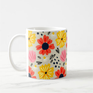 Spring Flower Pattern Coffee Mug