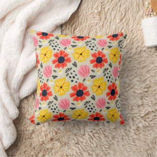 Spring Flower Pattern Cushion