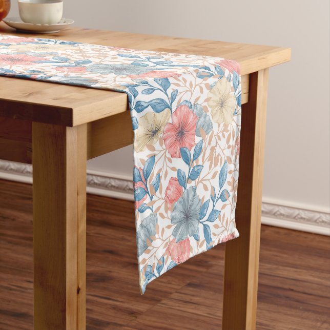 Spring Flower Pattern Long Table Runner (In Situ)
