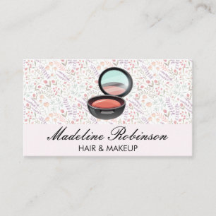 Spring Flower Pattern   Makeup Compact Business Card