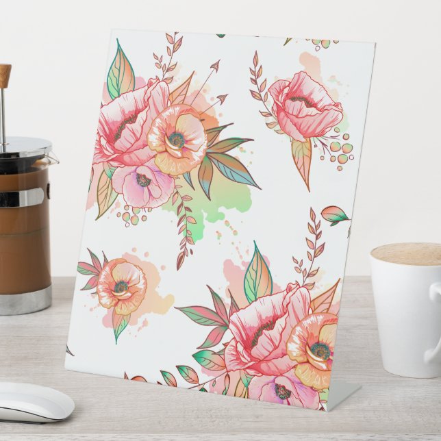 spring Flower Pedestal Sign (In SItu)