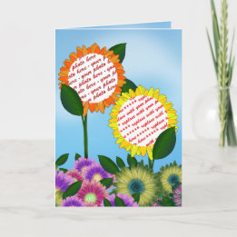 Spring Flower Photo Frame Card
