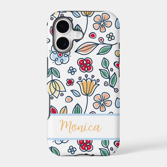 Spring flower scandinavian style custom name (Back)