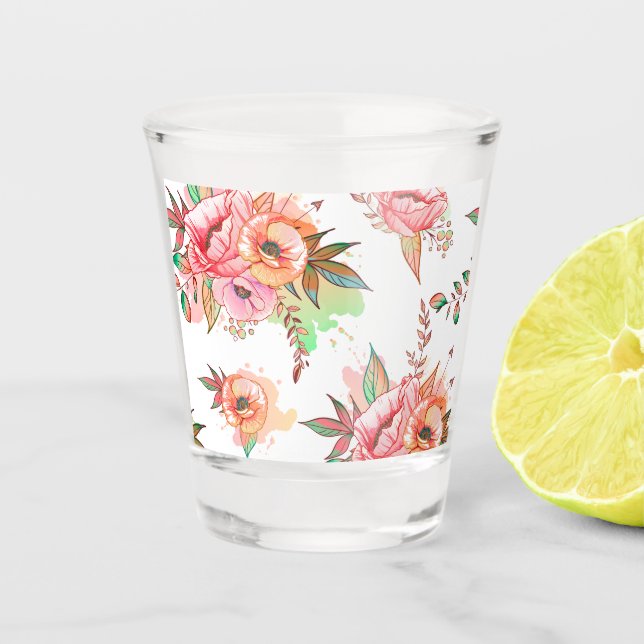 spring Flower Shot Glass (Front)