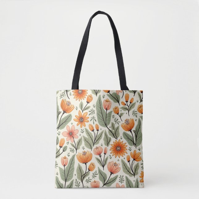 Spring Flower Tote Bag (Front)