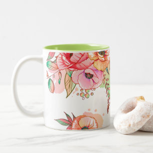 spring Flower Two-Tone Coffee Mug