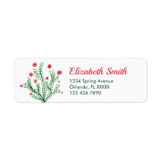 Spring Flower Watercolor Pink White Green