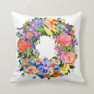 Spring Flower Wreath Pillow