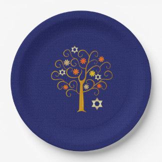 Spring Flowering Tree Passover Celebration Paper Plate