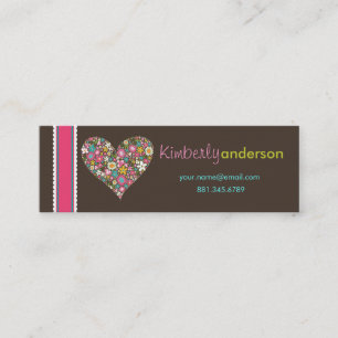 Spring Flowers 2 Valentine Heart Love Profile Card