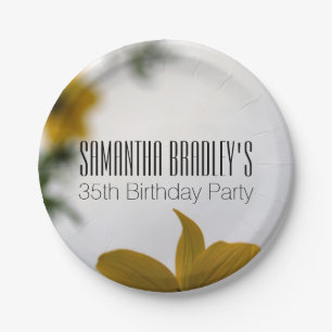 Spring Flowers 35th Birthday Party Paper Plates