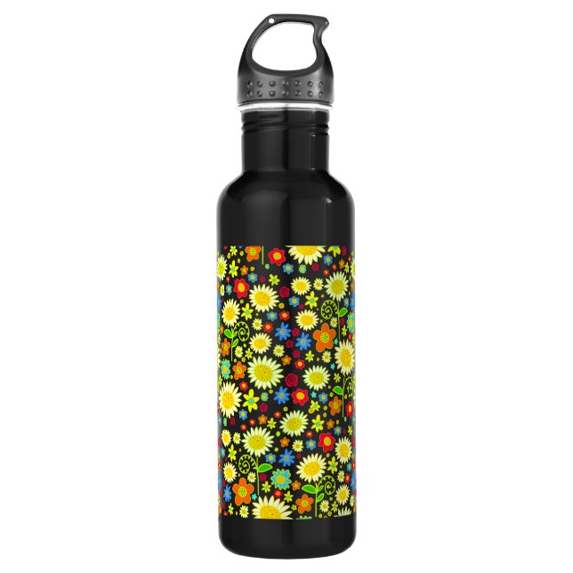 Spring Flowers 710 Ml Water Bottle (Front)
