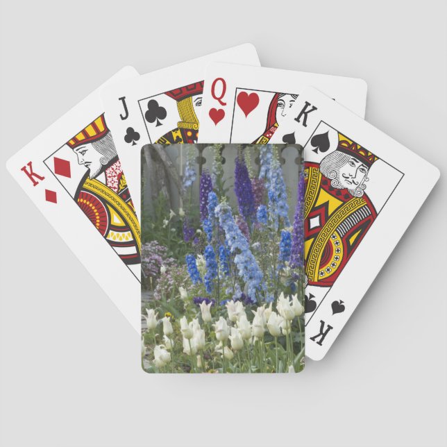 Spring flowers along a garden path, Georgia Playing Cards (Back)