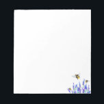 Spring Flowers and Bees Flying Notepad<br><div class="desc">Beautiful Spring Flowers and Bees Flying - Drawing Nature Sweet Honey Bee - Choose / Add Your Favorite Text / Color - Make Your Unique Gift - Resize and move or remove and add elements / image with customization tool ! - Drawing and Design by MIGNED. You can also transfer...</div>
