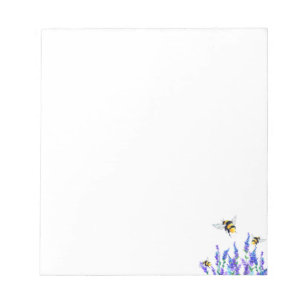 Spring Flowers and Bees Flying Notepad