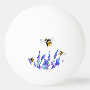 Spring Flowers and Bees Flying Ping Pong Ball