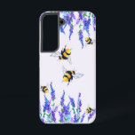 Spring Flowers and Bees Flying Samsung Galaxy Case<br><div class="desc">Beautiful Spring Flowers and Bees Flying - Drawing Nature Sweet Honey Bee - Choose / Add Your Favourite Text / Colour - Make Your Unique Gift - Resize and move or remove and add elements / image with customisation tool ! - Drawing and Design by MIGNED. You can also transfer...</div>