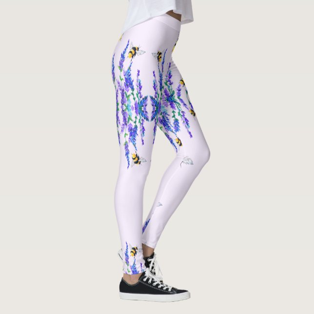 Spring Flowers and Bees Leggings (Right)