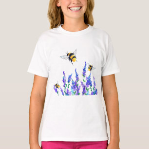 Spring Flowers and Flying Bees T-Shirt