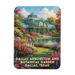 Spring Flowers And Garden Views In Dallas Texas Magnet