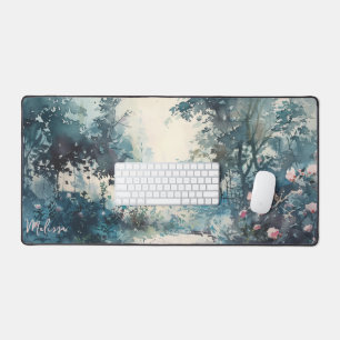 Spring Flowers and the Forest Desk Mat
