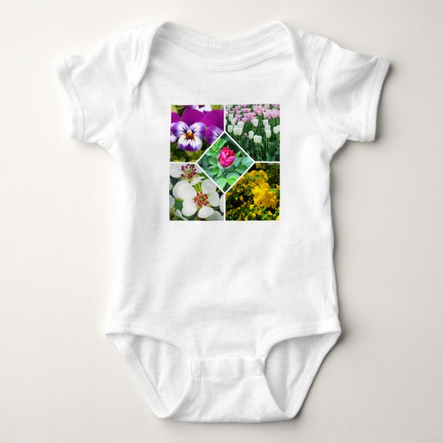 Spring Flowers Baby Bodysuit (Front)
