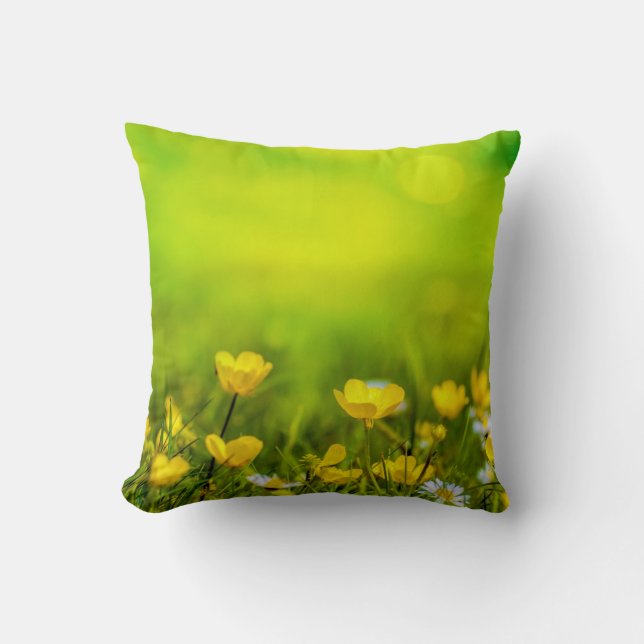 Spring Flowers Background Cushion (Front)